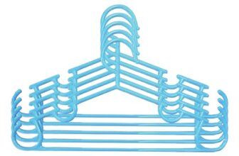 Kuber Industries Baby Clothes Hanger|Heavy-Duty Plastic Baby Hanger|Hangers For Wardrobe, Closet|Pack Of 5 (Sky Blue)