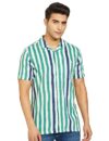Amazon Brand – House & Shields Men’S Striped Regular Shirt (Hs-S22-Cs-06_Green-Brush Stroke M)