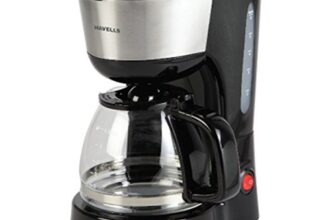 Havells Drip Cafe-N 6 -600 Watt 6 Cup Filter Coffee Maker With Anti-Drip Valve & 2 Year Warranty (Stainless Steel And Black)