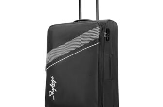 Skybags Trick Polyester Softsided 69 Cm Cabin Stylish Luggage Trolley With 4 Wheels | Black Trolley Bag – Unisex