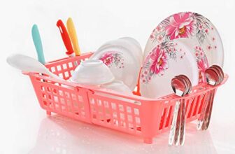 Primelife Plastic Adjustable Over Sink Dish Drainer, Vegetables Drying Rack Basket, Organizer Tray For Home & Kitchen – Multicolor (Adj – Basket)