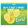 Liril Lime And Tea Tree Oil Bath Soaps: Refreshing Bathing Soaps With Freshness Of Lemon – Paraben And Sulphate Free Soap Bar, 125 G (Buy 3 Get 1)