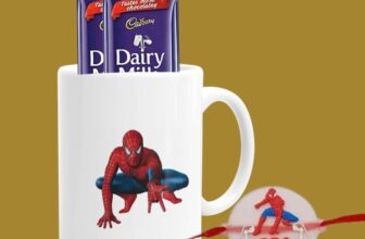 Craftvatika Designer Rakhi433-Mug118-Cad2 Assorted Rakhi  Set(Rakhi For Kids Rakhi Combo Set Of 1 Rakhi Chocolate Pack Gift For Brother)