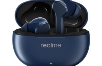 Realme Buds T110 With Ai Enc For Calls, Upto 38 Hours Of Playback And Fast Charging Bluetooth In Ear Headset (Jazz Blue, True Wireless)