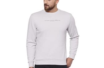Red Tape Men’S Cotton Blend Round Neck Sweatshirt (Rws0227-Xxl_Light Grey_2Xl)