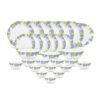 Diva By La Opala, Pearl Collection, Opal Glass Dinner Set 28 Pcs, Lively Hues, White