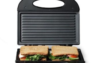Milton Express 800 Watt Grill Sandwich Maker | Electric Toaster Griller Sandwich Maker | Non Stick Coating Grill Plates | Power Indicators | 1 Year Warranty | Black