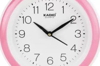 Kadio Analog 20 Cm X 20 Cm Wall Clock (Pink, With Glass, Standard).