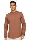 Amazon Brand – House & Shields Men’S Solid Regular Fit Casual Shirt (Ss20-Ess03-Hssh-11_Brown_Medium)