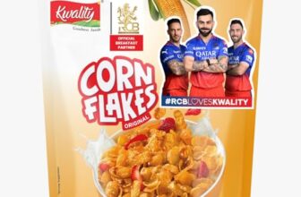 Kwality Rcb Corn Flakes 800G | Made With Golden Corns | 99% Fat Free, Natural Source Of Vitamin & Iron | High In Protein & Fiber | Endorsed By Royal Challengers Bangalore (Rcb) | Healthy Breakfast Cereal