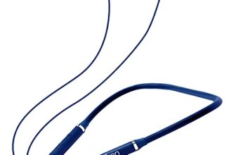 Ptron Tangentbeat In-Ear Bluetooth Wireless Headphones With Mic, Punchy Bass, 10Mm Drivers, Clear Calls, Dual Pairing, Fast Charging, Magnetic Buds, Voice Assist & Ipx4 Wireless Neckband (Dark Blue)