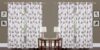 Nikunj Fabs 274.32 Cm (9 Ft) Polyester Semi Transparent Long Door Curtain (Pack Of 4)(Floral, Coffee)
