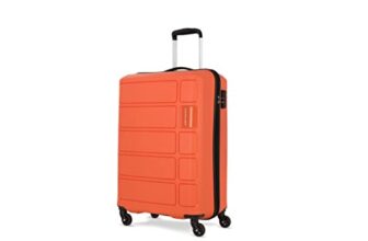 Kamiliant American Tourister Harrier 56 Cms Small Cabin Polypropylene Hard Sided 4 Wheeler Spinner Wheels Carry-On Luggage (Carrot-Orange)