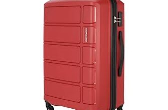 Kamiliant By American Tourister Harrier 56 Cms Small Cabin Polypropylene (Pp) Hard Sided 4 Wheeler Spinner Suitcase Wheels Luggage (Crimson Red)