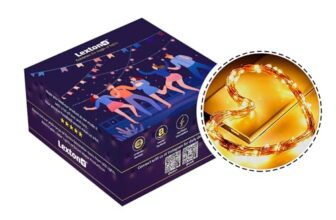 Lexton 5 M Copper String Light | Warm White | 5 M | Battery Powered | Battery Not Included | For Indoor & Outdoor Decorations.