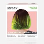 Streax Hair Colour Highlight Kit | Green Hair Colour, Tropical Green – Pack of 1 I Enriched with Walnut & Argan Oil I Hair Colour for Women | Rich, vibrant, Easy to use, DIY Application