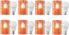 HALONIX 10 W Round B22 LED Bulb(White, Pack of 8)