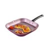 Wonderchef Valencia Non-Stick Grill Pan | Cool Touch Bakelite Handle | Pure Grade Aluminium| PFOA Free| Size 24 cm | 1.6 litres Capacity | 2 Year Warranty | Purple