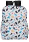 Amazon Basics 13 L Printed Laptop Backpack for Men & Women | Durable Zippers Nylon and Polyester Material | For School, College & Work | 27 L x 20 W x 35 H cm | White