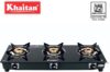 Khaitan 3B BP-JIO Black Glass Manual Gas Stove(3 Burners)