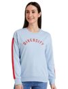 Amazon Brand – Symbol Women’s Cotton Blend Crew Neck Sweatshirt (AW18WNSSW34_Sky Blue + Fire Red_Large_Sky Blue_L)