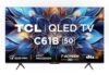 TCL 126 cm (50 inches) 4K Ultra HD Smart QLED Google TV 50C61B (Black)