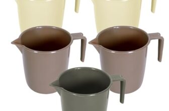 Kuber Industries Bathroom Mug | Plastic Bath Mug For Bathroom | Bath Mug | Mug For Bathroom | Mug For Toilet | Washroom Jug | 111 Bath Mug | 1 Ltr | Pack Of 5 | Multi