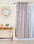 Amazon Brand – Solimo Premium Polyester Cotton Curtains | 225 GSM | 7 FT | Geometric Print | Easy Maintenance (Set of 2, Coffee)