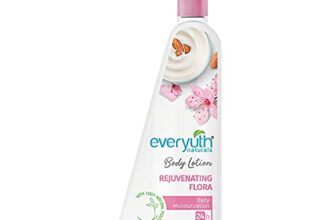 Everyuth Naturals Body Lotion Rejuvenating Flora| Non- Sticky|24 Hr Moisturization|For All Skin Types |For Men & Women|100% Natural Almond Milk – 500Ml