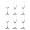 CELLO Elegance Glass Champagne Tumblers, Set of 6, 210ml Each, Clear