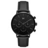 MVMT Legacy Traveler Qtz Multifunction Black Round Dial Men’s Watch|Black Leather Material|Black Color Band – 28000280-D