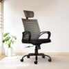 CELLBELL Desire C104 Mesh High Back Ergonomic Office Chair for Work from Home Metal Base Seat Height Adjustable Chair, Study Chair, Revolving Chair, Computer Chair- Grey