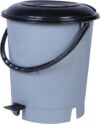 3D METRO SUPER STORE Pedal Bin, Capacity: 12 L Plastic Dustbin(Grey)