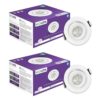 EcoLink 3W LED Tiltable Spot Light | Spot Light for Display & Home Decoration | Cut Out: 63mm, Color: Natural White, Pack of 2