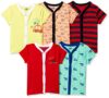 Amazon Brand – Jam & Honey Baby-Boy’s 100% Soft & Pure Cotton Short Sleeve Stylish Comfy Printed T-Shirts/Jabla (Pack of 5) Multicolour
