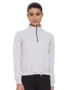 FUSEFIT Women’s Fleece High Neck Sweatshirt (FFA-WT053-01-XL-1499_Grey Melange_XL)