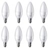 PHILIPS 2.7-Watt 250-lumen Frosted Candle E14 Base (Cool White, Pack of 8) – Decorative, Ambience for Chandeliers, Wall lights, Desk lamps, Floor lamps