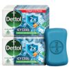 Dettol Icy Cool Bathing Soap Bar with Menthol- 125g each, Pack of 6