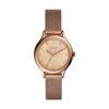 Fossil Leather Laney Analog Mother of Pearl Dial Women’s Watch-Bq3392, Band Color:Rose Gold