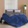 The Sleep Company Solid Double Comforter for  Heavy Winter(Microfiber, Blue, Grey)