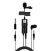 JBL Commercial CSLM30B Auxiliary Omnidirectional Lavalier Microphone with Headphone-Out for Content Creation