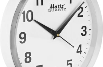 matiz Analog 20 cm X 20 cm Wall Clock(Silver, With Glass, Standard)