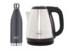 Pigeon 1.5 L Kettle With 1000 ml Stark Flask (Pack of 2, Black, Steel)