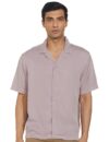 FOREVER 21 Men’s Solid Regular Fit Shirt (FMS24CWOF0052_LILAC/WHITE