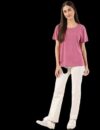 Marks & Spencer Womens Solid Relaxed Fit T-Shirt (XS)