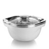 Signora Ware Royal Bliss Casserole Inside Steel with Glass Lid, 2000Ml, Set of 1, White