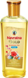 Navratna Gold Ayurvedic Cool Oil|Non Sticky & Non Greasy|With Almonds Hair Oil(500 ml)
