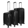 F Gear Eagle Pp03 Black Hard-Sided Luggage Set of 3 Spinner Wheels Trolley Bags (50, 60 & 70 Cm)