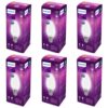 PHILIPS 4-watt Filament Candle LED Bulb | Diffused Candle Bulb For Home & Decoration | Bulb Base: E14, Cool White | Pack of 6