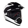 Royal Enfield Ds Escapade Isi Certified Full Face Riding Motorcycling Helmet White&Black(L) 58 Cm-High Impact Grade Thermoplastic&Vented Eps Liner for Superior Impact Protection and Durability